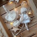 Szydełkowe aniołki na choinkę