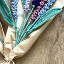 Bukiet lawendy szydełkowej • 5 gałązek • Rustykalne rękodzieło