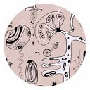 Mural DOTS ALIENS - okrągła dekoracja ścienna ø 115 cm