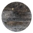 Okrągła dekoracja obraz abstrakcyjny ręcznie malowany technika mieszana