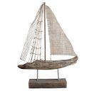 Żaglowiec ze starego drewna - marynistyczna dekoracja handmade (wabi-sabi)