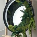 Lustro "Księżyc Natury", mech i rośliny stabilizowane