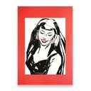 pop art, minimalizm, nowoczesny plakat, grafika z dziewczyną poster