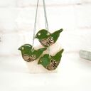 Ceramiczne ptaszki leśne z szyszką