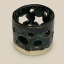 Ceramiczny lampion na tealight z gwiazdkami