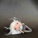 Szkrab - wróżka zębuszka na komodę, figurka tekstylna ręcznie szyta i malowana (ok. 18 cm)