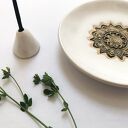 Talerzyk ze stożkiem na kadzidełko - rękodzieło do aromaterapii