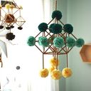 Pająk ludowy - zielona dekoracja wielkanocna handmade