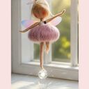 Wróżka Balerina z Kryształem - Zawieszka Suncatcher / Lili