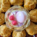 Świeca sojowa handmade - deser z makaronikiem