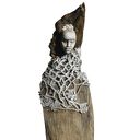 Rzeźba dekoracja ze starego drewna abstrakcja postać figurka /4/