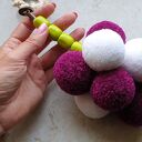 Kolorowa zawieszka na klamkę z pomponów - handmade