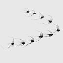 Instalacja z metalu nr IV - ptaki w kluczu (10 sztuk)