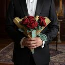 Bukiet czerwonych róż na szydełku - trwały, ręcznie robiony prezent i dekoracja