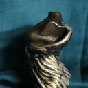 Kobieta Anioł, złota anielica - elegancka figurka z gipsu 10,5 cm