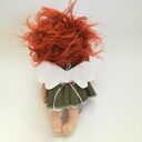 Aniołek tekstylny na ścianę ruda z piegami - ręcznie szyty i malowany (ok. 25 cm)