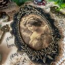 Dekoracyjny medalion vintage w stylu Prowansja i Shabby Chic (decoupage 14 x 19,5 cm)