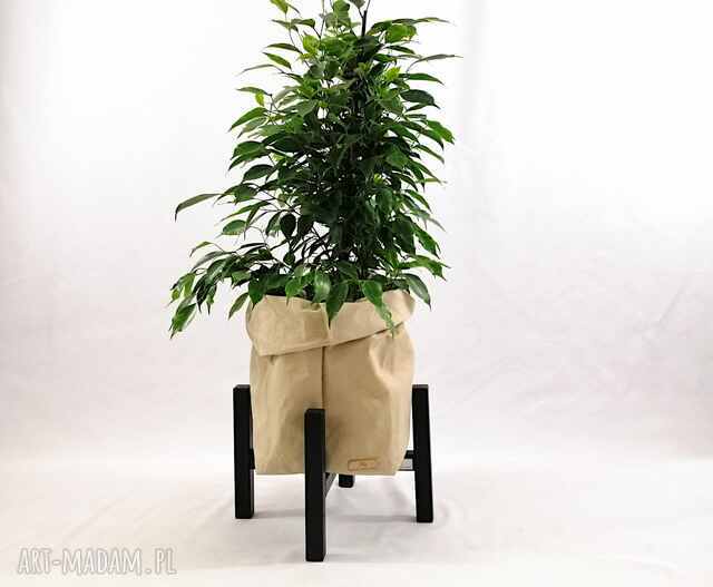 Kwietnik, stojak na kwiaty dąb czarny - do donic max 25 cm / h20