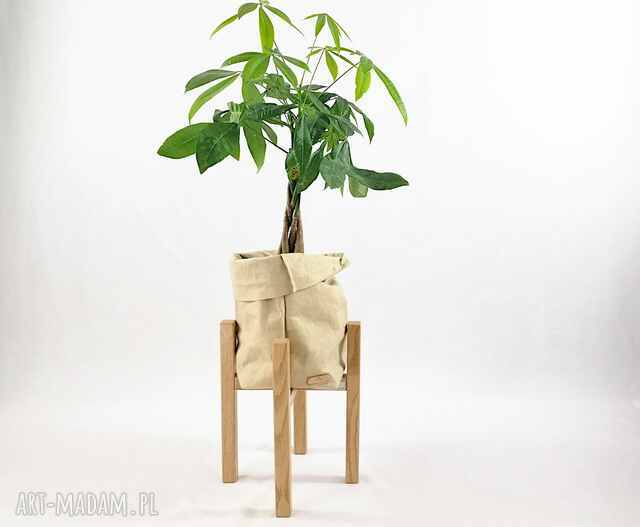 Kwietnik, stojak na kwiaty dąb natural - do donic max 20 cm /h30