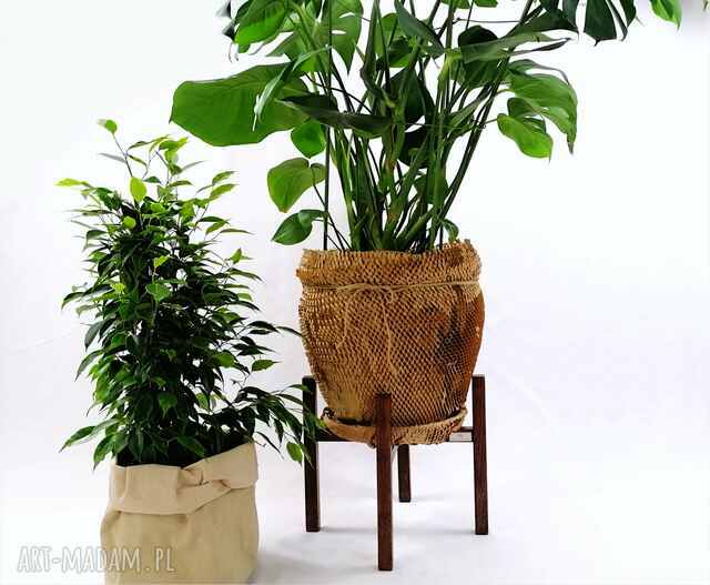 Kwietnik, stojak na kwiaty dąb brąz - do donic max 35 cm / h30