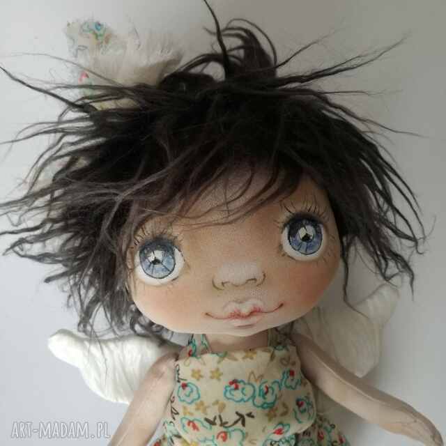 ANIOŁEK dekoracja ścienna - figurka tekstylna ręcznie szyta i malowana