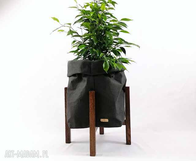 Kwietnik, stojak na kwiaty dąb brąz - do donic max 30 cm /h30