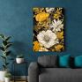 Justyna Jaszke rośliny białe i żółte kwiaty - wydruk na 50x70 cm dekoracje obraz na płótnie