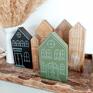 6 x domki drewniane ręcznie malowane domek