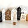 handmade dekoracje domki drewniane 4 x domek z drewna