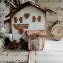 dekoracje ręcznie malowany rustykalny domek z drewna no 8