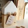 Wooden Love domek dekoracje domki 3 drewniane hello deer jeleń