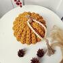 Babemi Love boho musztardowa duża z zawieszką z koralików z dekoracje z koralikami dynia z sznurka bawełnian