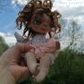 ewa pietryka dekoracje lalka artystyczna aniołek - kolekcjonerska ręcznie malowana