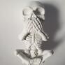 szkielet - betonowe figurki - komplet do domu biały beton