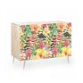 "credenza double" w stylu mid century/PRL ze - Colorful flowers dekoracje komoda ze sklejki