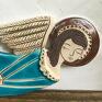 Smokfa ślub anioł ceramiczny - skarda turkus komunia