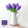 Myk studio handmade tulipany fioletowy bawełniany, pantone 2018 bukiet