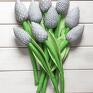 Myk studio bukiet dekoracje tulipany szary bawełniany kwiaty
