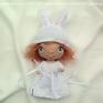 dekoracje lalka króliczek lala - tekstylna, ooak, pocket na prezent