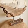 Żaglowiec, statek ze starego drewna /6/ rękodzieło, marynistyka dekoracja