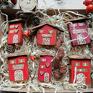 upominki świąteczne dom domek czerwone domki no 6 na choinkę