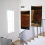 Tierra - duży komplet 2 obrazów na płótnie z rzeźbieniem - Ręcznie obraz na klatkę schodową