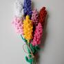 kwiaty na kolorowa lawenda/kwiaty lawendy na szydełku/ dekoracje ozdoba prezent