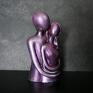 walentynki dekoracje rzeźba z gipsu, zakochani, fioletowy, wys. 10,8 cm figurka
