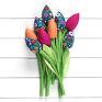 Bukiet bawełnianych, miękkich, nie więdnących tulipanów