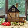 Młyn wodny, drewniany domek prezent do domu proste dekoracje