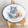 dekoracje: Obrazek dla miłośnika kotów - handmade przesłanie