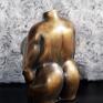 czarne kobieta rzeźba złota XXL - wys. 10 cm dekoracje z gipsu