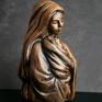 Rzeźba z gipsu, Matka z Dzieciątkiem, ogniste złoto, wys. 11,5 cm autorka: Justyna Jaszke Materiał: gips modelarski