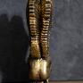 Rzeźba z gipsu, Skrzydlaty Anioł, ogniste złoto, wys. 16 cm autorka: Justyna Jaszke Materiał: gips modelarski. Anioła